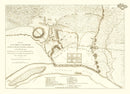 Vintage Siege of Savannah Map 1794