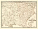Vintage Military Map of the Southern United States 1861