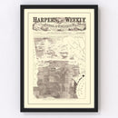 Vintage Georgia Slave Map 1861