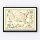 Vintage Military Map of the Southern Harbors 1861