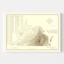 Vintage Virginia Abolitionist Map 1861