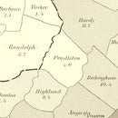 Vintage Virginia Abolitionist Map 1861