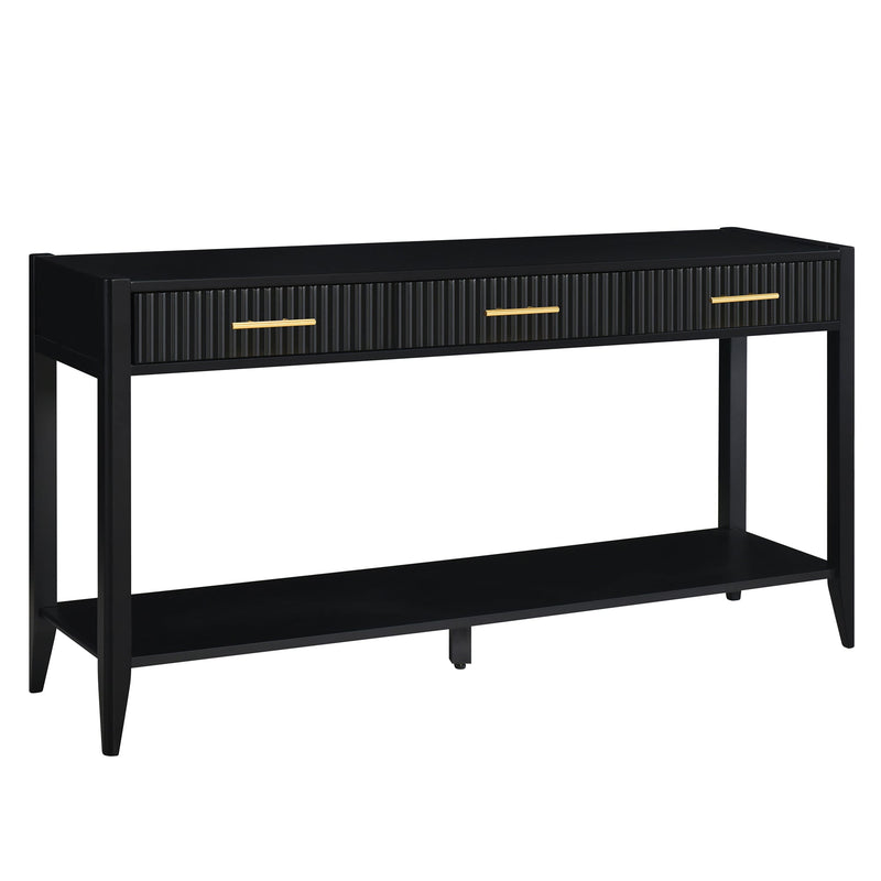 U_STYLE 60" Painted Console Table with 3 Drawers, photo 4 of 9