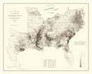 Vintage Map of Slaves in the Southern States 1861