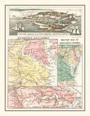 Vintage Fortress Monroe Map 1861