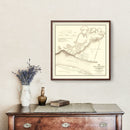 Vintage Rebel Fortifications at Columbus Kentucky Map 1862