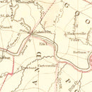 Vintage Map of the Seat of War in Virginia 1863