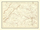 Vintage Map of the Seat of War in Virginia 1863