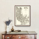 Vintage Map of Richmond & Petersburg, VA 1864