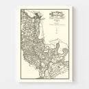 Vintage Map of Richmond & Petersburg, VA 1864