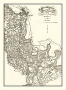 Vintage Map of Richmond & Petersburg, VA 1864