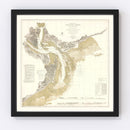 Vintage Charleston Harbor Map 1864