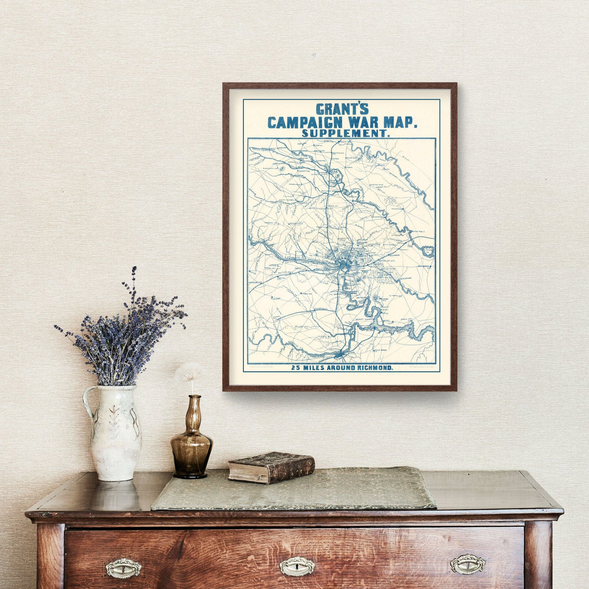 Vintage Nashville Battlefields Map 1866, photo 3 of 5