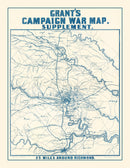 Vintage Nashville Battlefields Map 1866