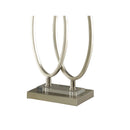 Rectangular Shade Accent Lamp With 3 Way Switch - Silver by HouseOfZazla
