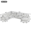 Oversized Sectional Sofa U - Shaped Sofa Couch Modern Sofa Upholstered In Soft With A Chaise Lounge For Living Room by HouseOfZazla