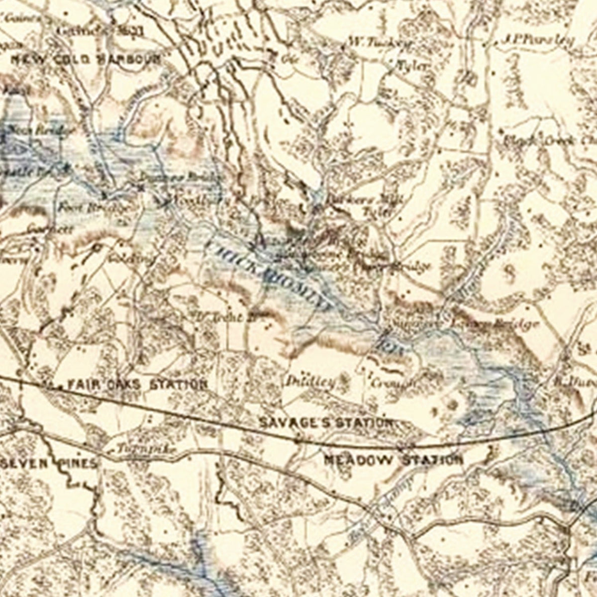 Vintage Richmond, VA Map 1874, photo 2 of 5