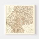 Vintage Map of Military Operations in Atlanta 1875