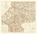 Vintage Map of Military Operations in Atlanta 1875