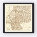 Vintage Map of Military Operations in Atlanta 1875
