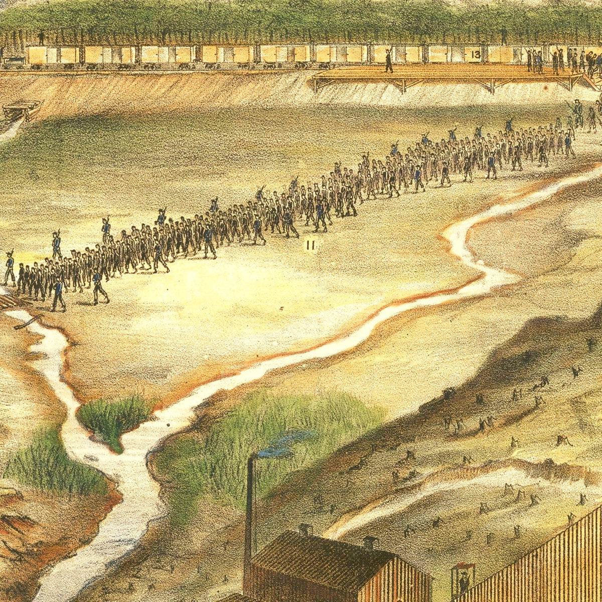 Vintage Andersonville Prison Map 1885, photo 2 of 5