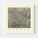 Vintage Gettysburg Battlefield Map 1936