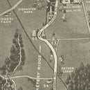 Vintage Gettysburg Battlefield Map 1936