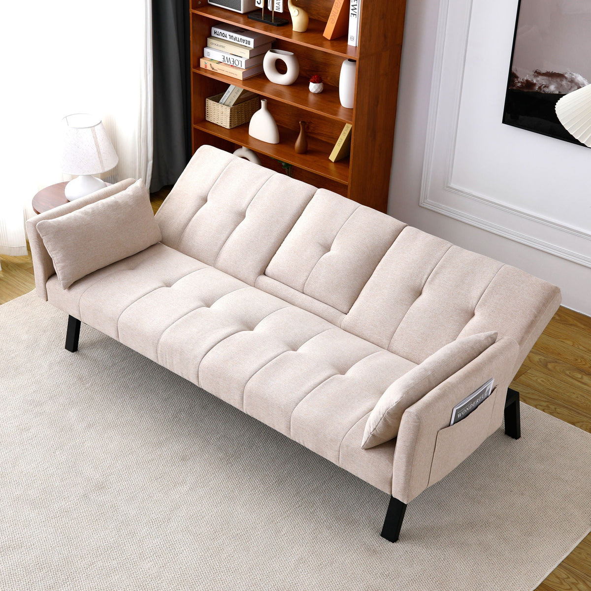 Sofa Bed With Foldable Design And Cup Holder, photo 18 of 40