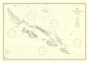 Vintage Solomon Islands Map 1944