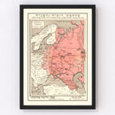 Vintage World War II Map of the Eastern Front 1941