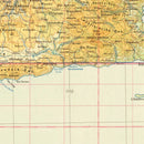 Vintage World War II Map of Crete 1941