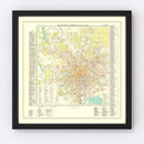 Vintage Moscow World War II Map 1941