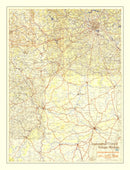 Vintage Battle of Moscow Map 1941
