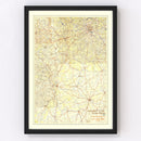 Vintage Battle of Moscow Map 1941