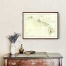 Vintage Hawaii World War II Map 1941
