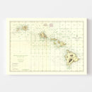 Vintage Hawaii World War II Map 1941