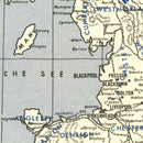 Vintage British Isles World War II Map 1941