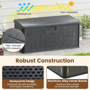 100 Gallon Large Deck Box with Lockable Lid for Patio by LJGDeals