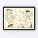 Vintage Defense Map of the United States 1941