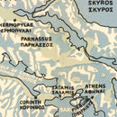 Vintage Greece World War II Map 1942