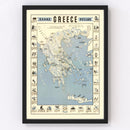 Vintage Greece World War II Map 1942