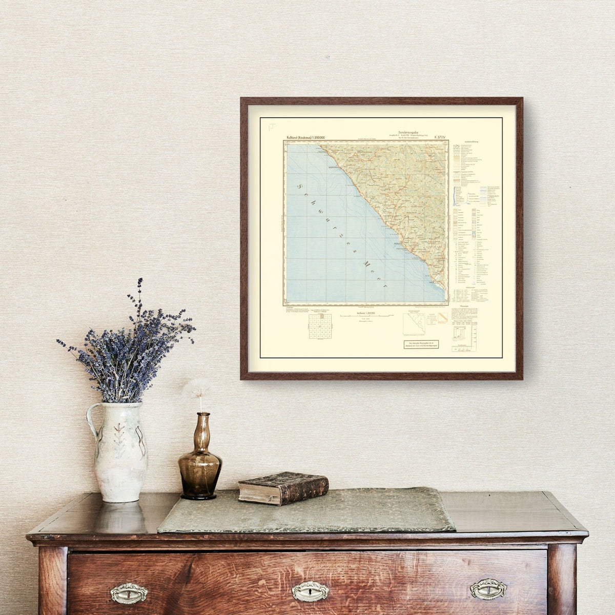 Vintage Soviet Union World War II Map 1942, photo 3 of 5