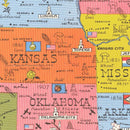 Vintage United States World War II Map 1943