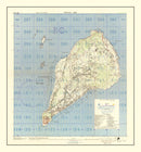 Vintage Iwo Jima World War II Map 1944