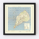Vintage Iwo Jima World War II Map 1944