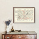 Vintage D-Day World War II Map 1944