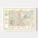 Vintage D-Day World War II Map 1944