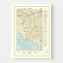 Vintage Crete World War II Map 1944