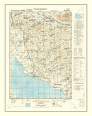 Vintage Crete World War II Map 1944