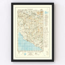 Vintage Crete World War II Map 1944